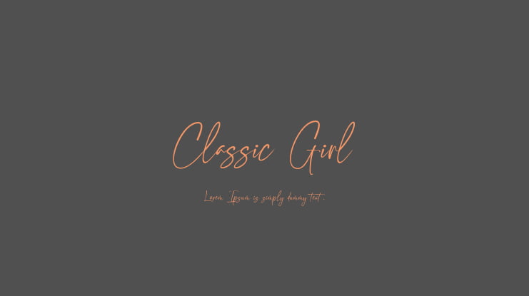 Classic Girl Font