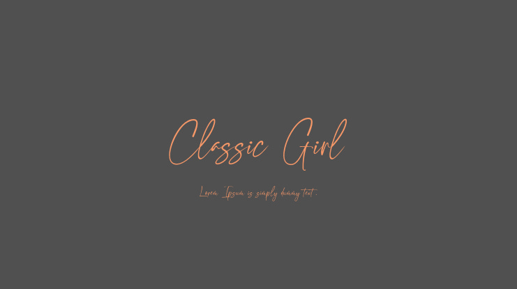 Classic Girl Font