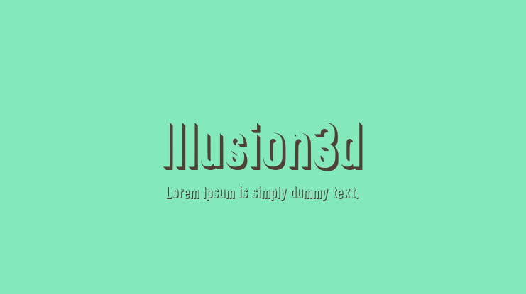 Illusion3d Font Family