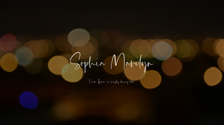 Sophia Marilyn Font