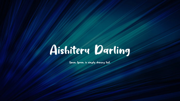 Aishiteru Darling Font