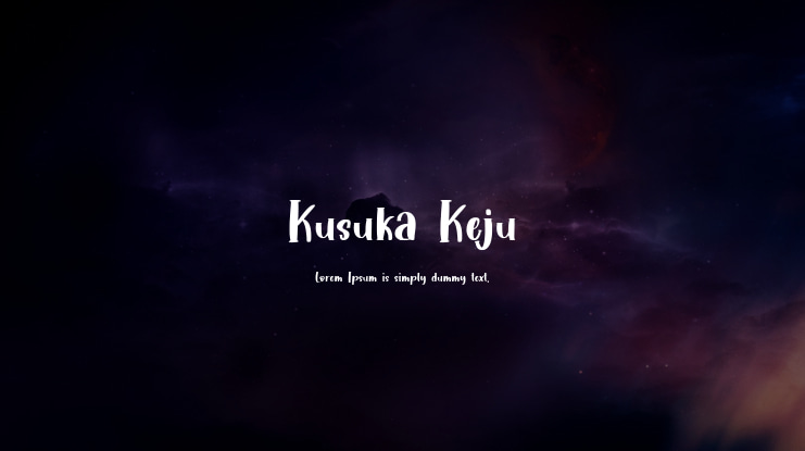 Kusuka Keju Font