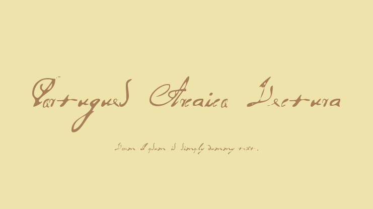 Portugues Arcaico Lectura Font