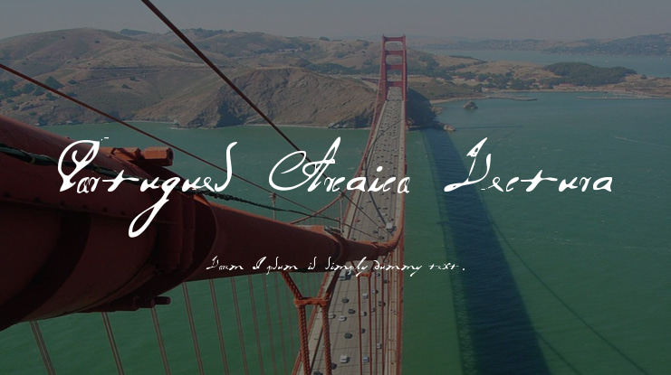 Portugues Arcaico Lectura Font