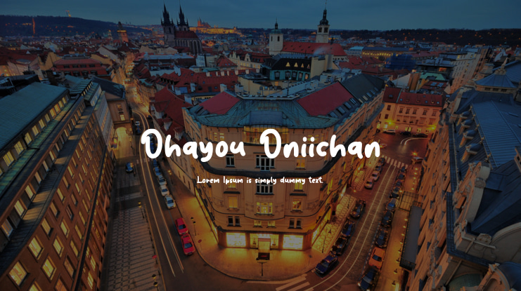 Ohayou Oniichan Font