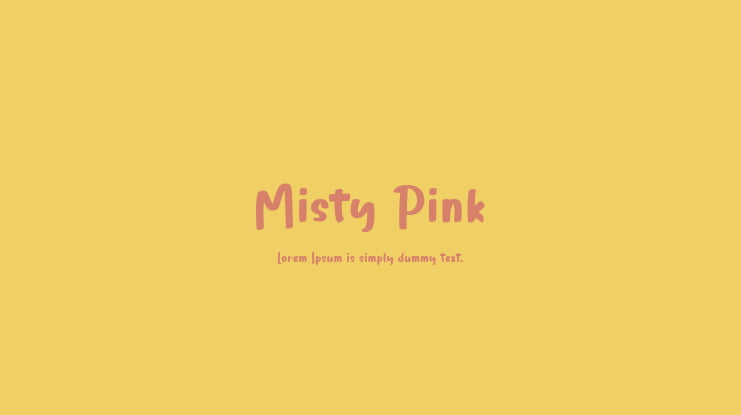 Misty Pink Font