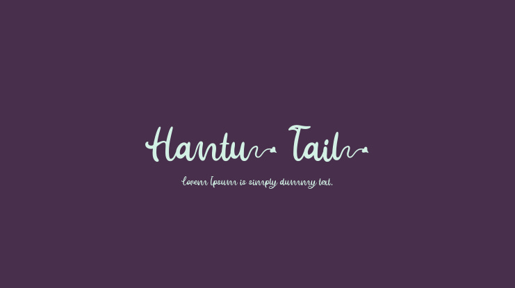 Hantu Tail Font
