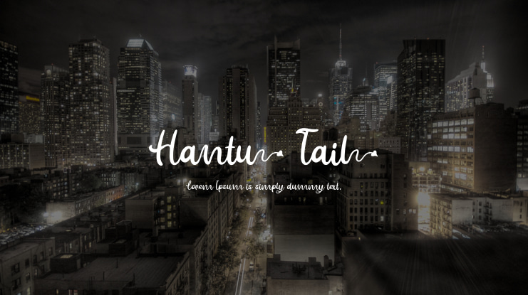 Hantu Tail Font