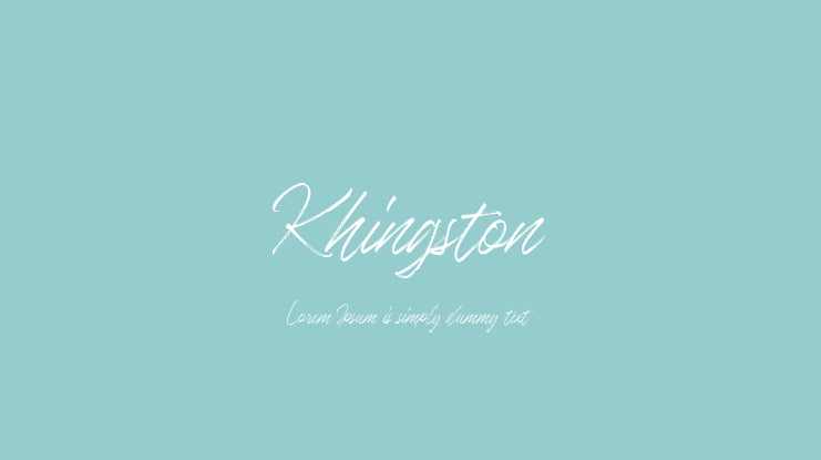 Khingston Font