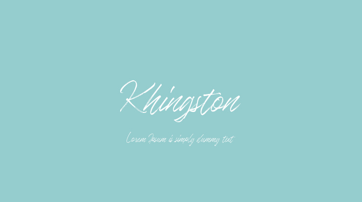 Khingston Font