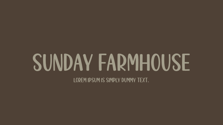Sunday Farmhouse Font