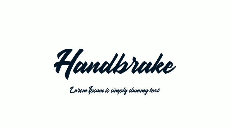 Handbrake Font