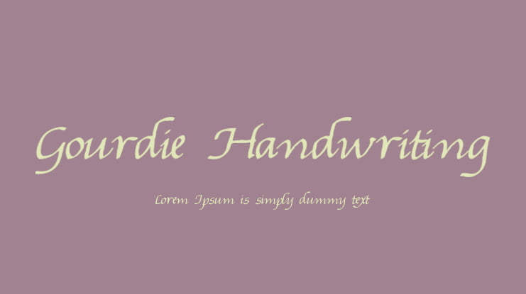 Gourdie Handwriting Font