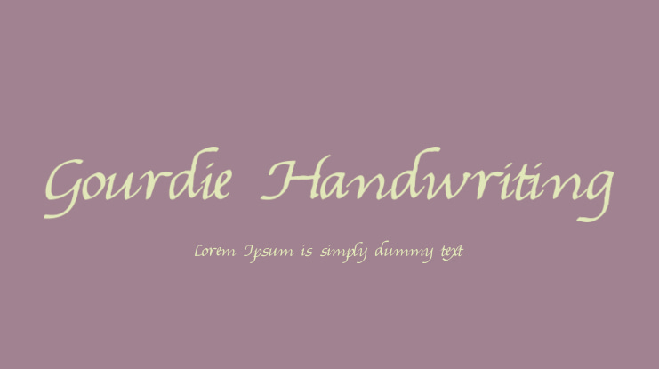Gourdie Handwriting Font