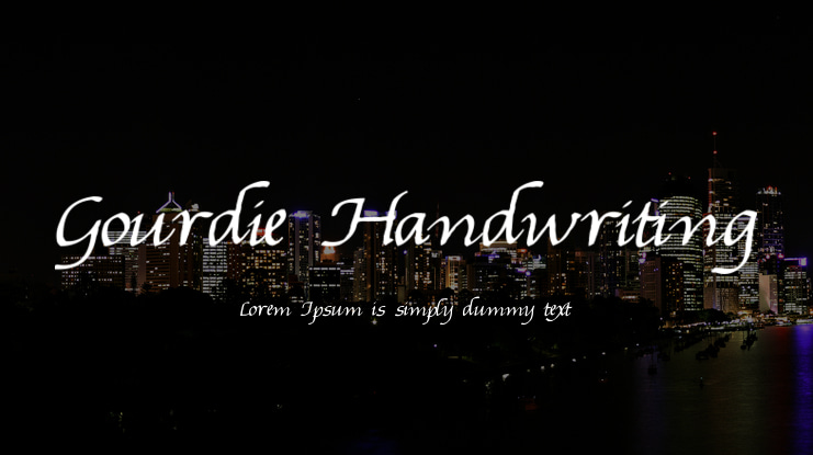 Gourdie Handwriting Font