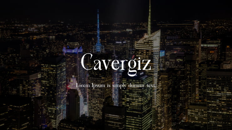 Cavergiz Font Family