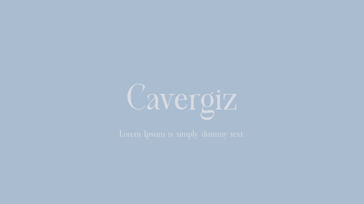 Cavergiz Font Family