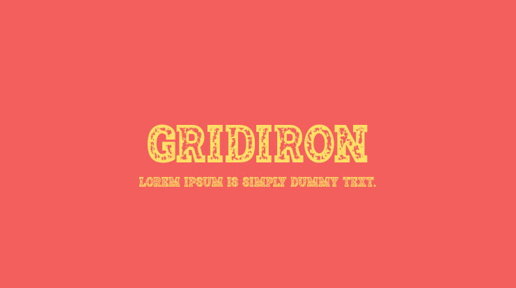 Gridiron Font