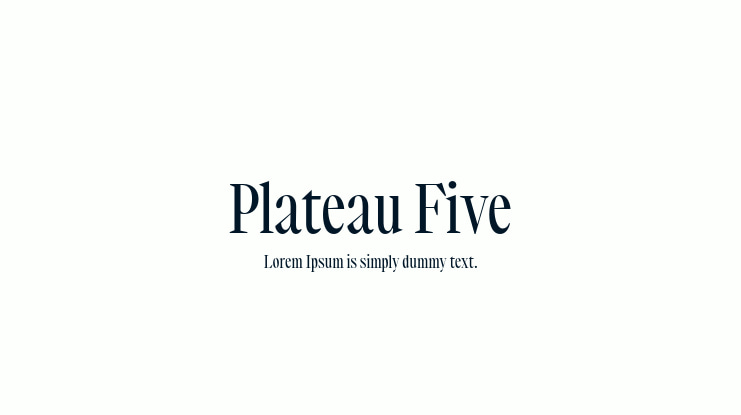 Plateau Five Font Family