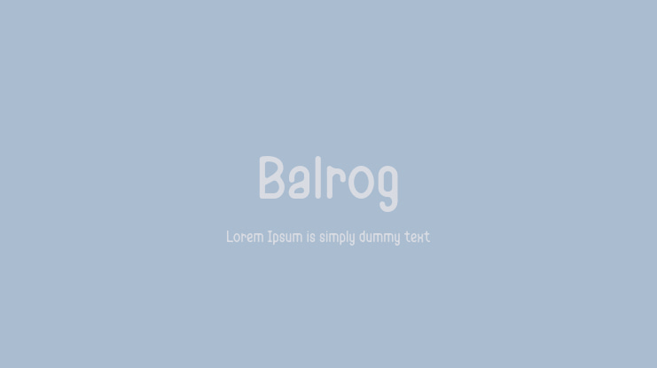 Balrog Font