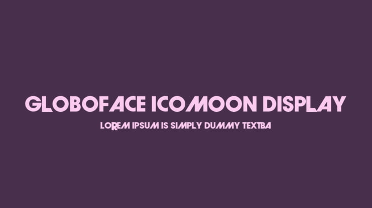 Globoface Icomoon Display Font