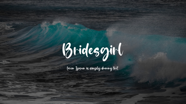 Bridesgirl Font