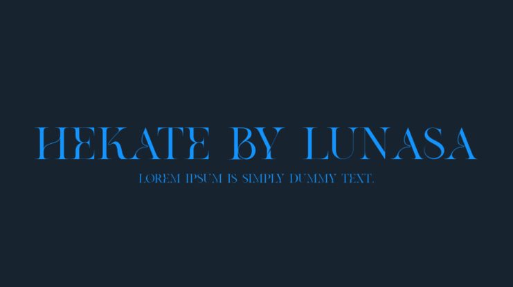 Hekate By Lunasa Font