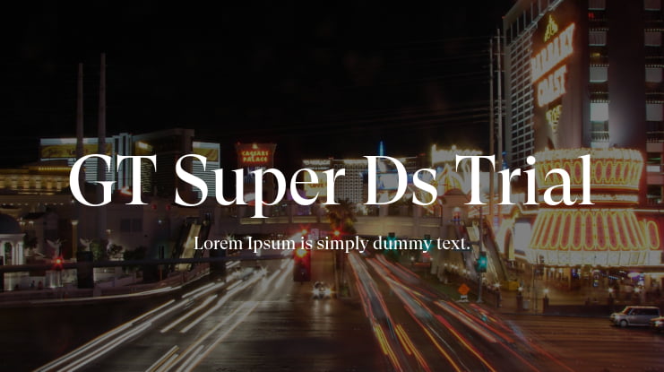 GT Super Ds Trial Font Family