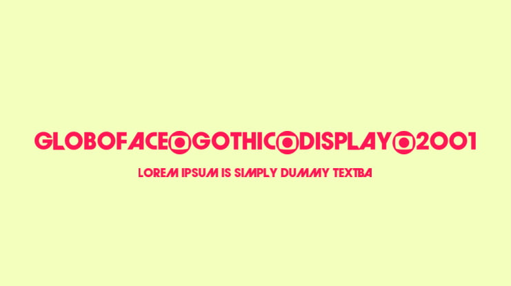 Globoface-Gothic-Display-2001 Font