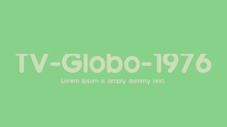 TV-Globo-1976 Font