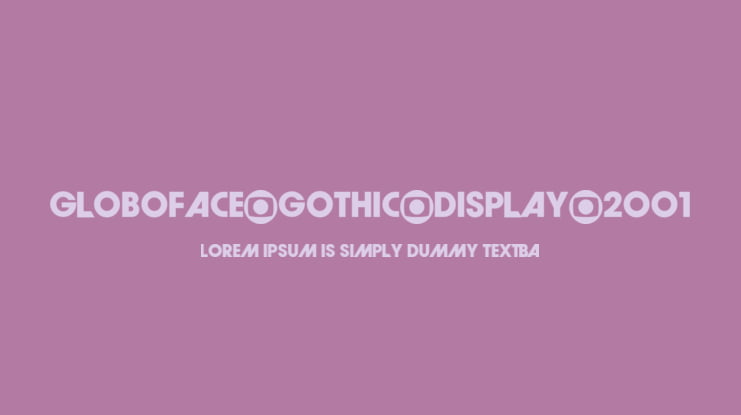 Globoface-Gothic-Display-2001 Font Family