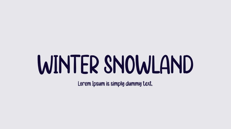 WINTER SNOWLAND Font