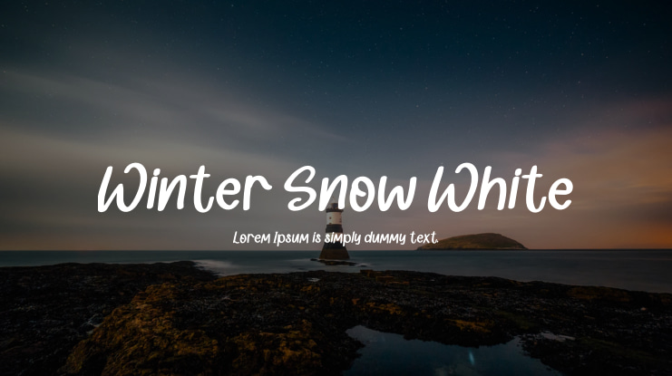 Winter Snow White Font