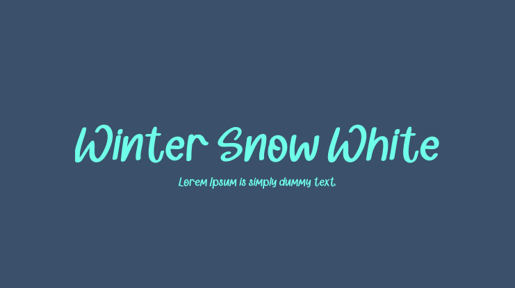 Winter Snow White Font