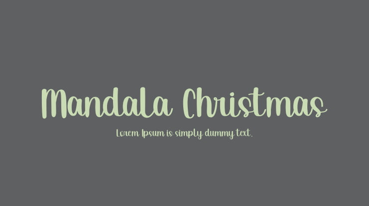 Mandala Christmas Font