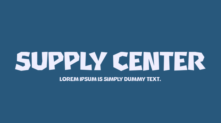 Supply Center Font