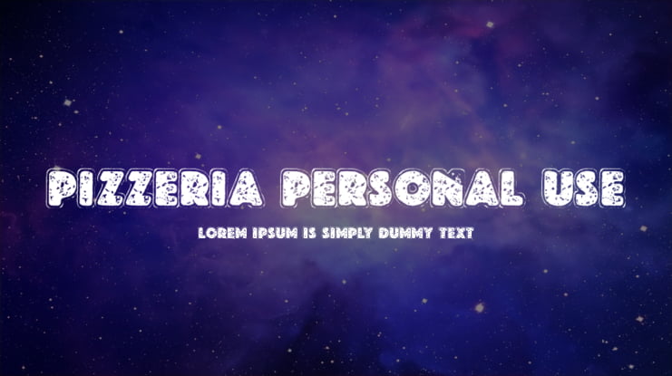 PIZZERIA PERSONAL USE Font