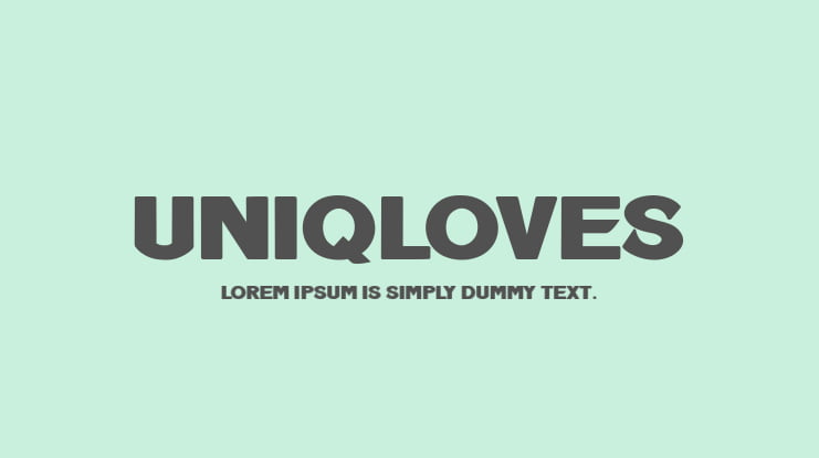 Uniqloves Font