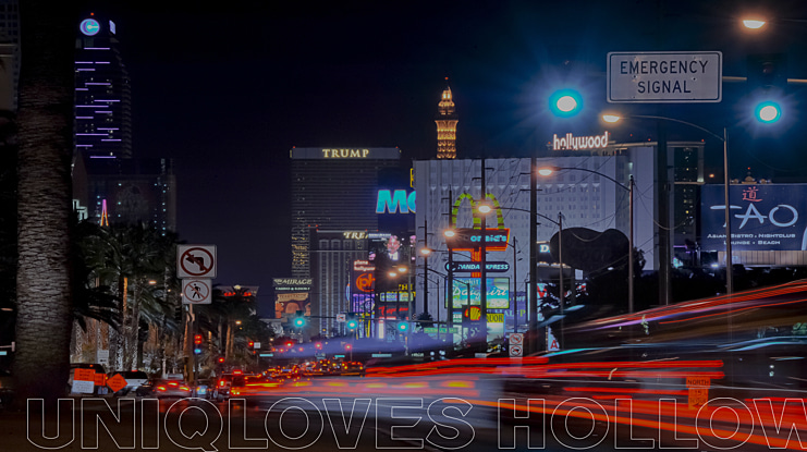 Uniqloves Hollow Font