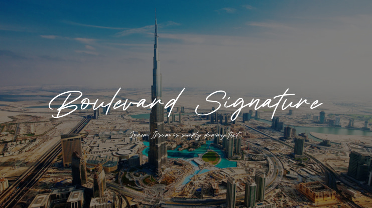 Boulevard Signature Font
