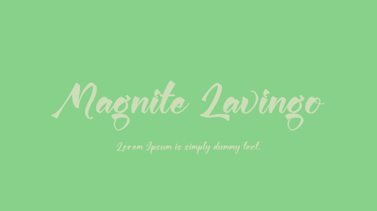 Magnite Lavingo Font