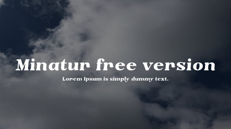 Minatur free version Font