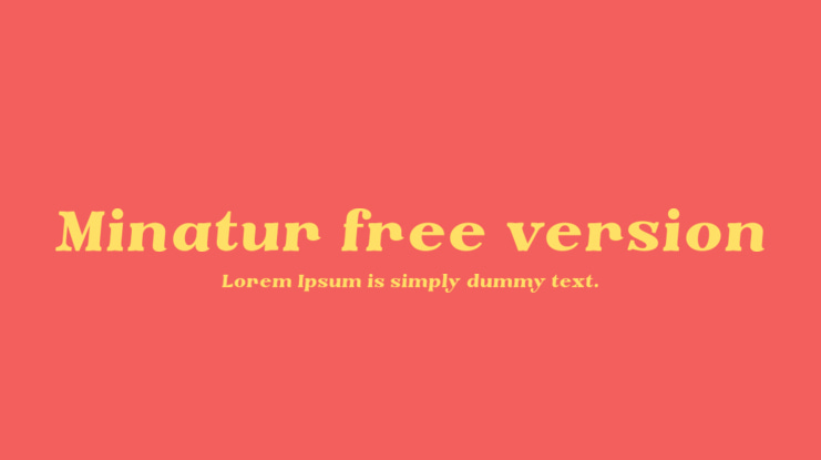Minatur free version Font