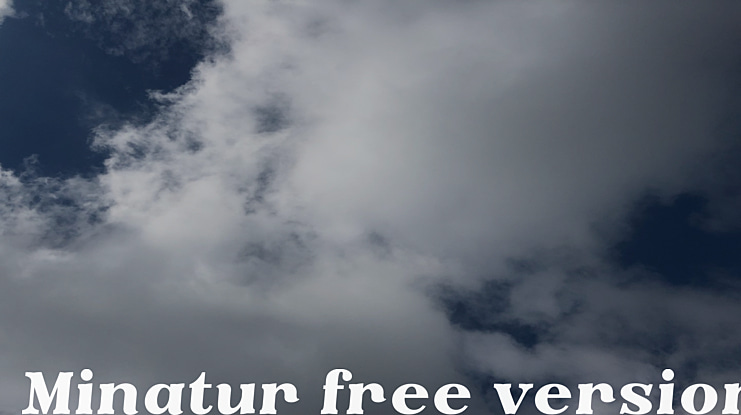 Minatur free version Font