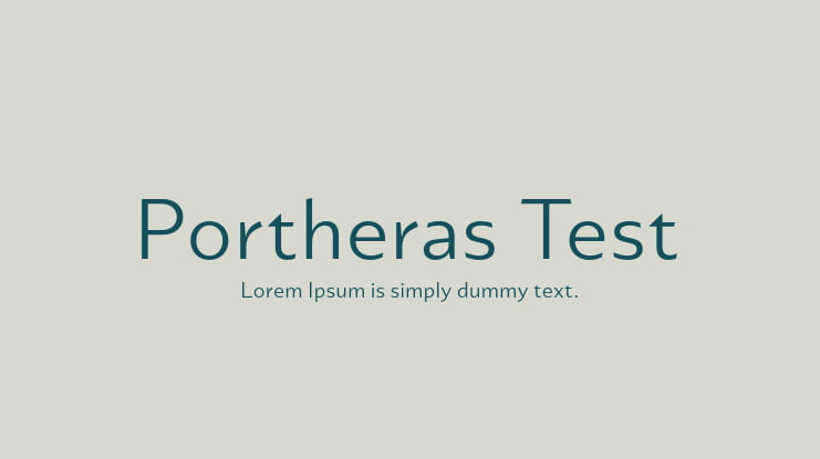 Portheras Test Font Family