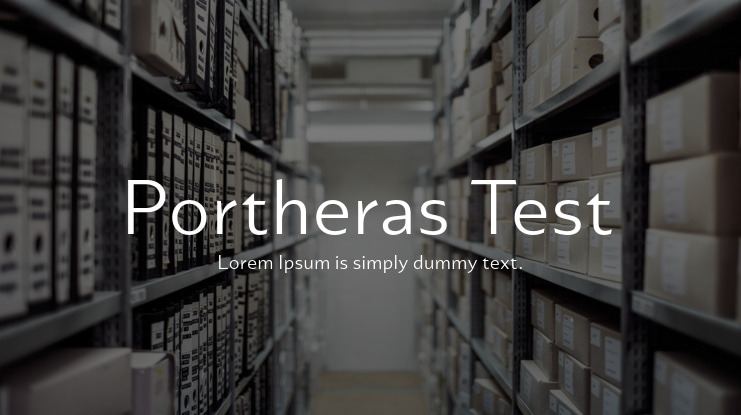 Portheras Test Font Family