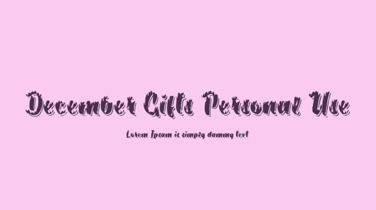 December Gifts Personal Use Font