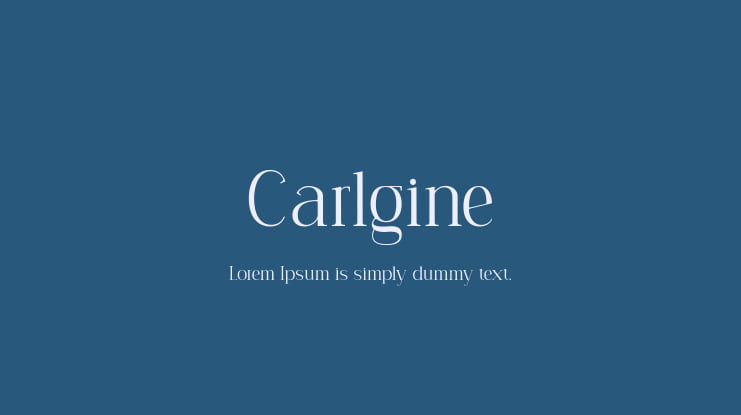 Carlgine Font Family