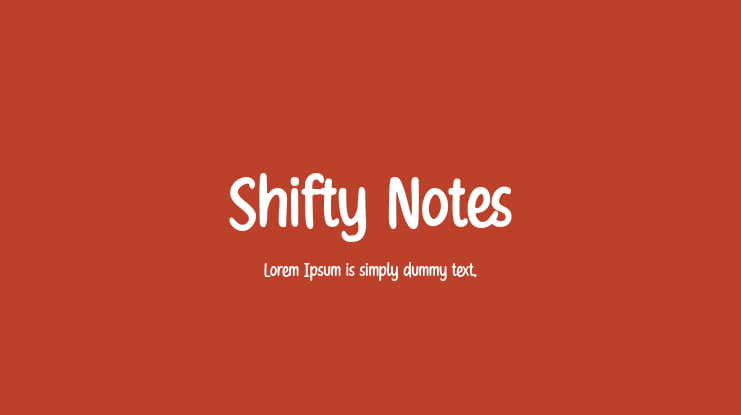 Shifty Notes Font