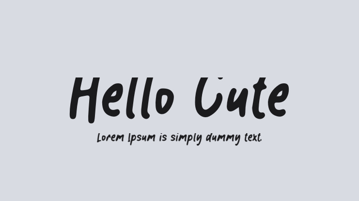 Hello Cute Font